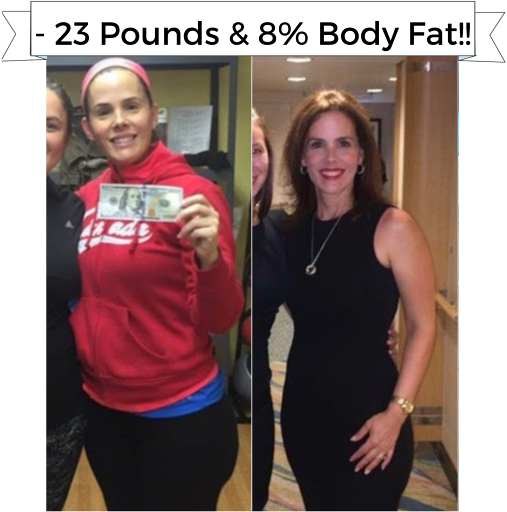 This woman lost 23 pounds and 8% body fat